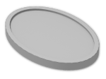 LEGO® Stein: Minifig Tray Oval 11252 | Farbe: Silver