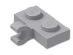 LEGO® Brick: Plate 1 x 2 with Clip Horizontal on Side (Thick C-Clip) 11476 | Color: Medium Stone Grey