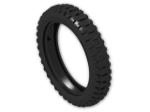 LEGO® Stein: Tyre 19/ 67 x 75 Motorcycle with Motocross Tread 11957 | Farbe: Black