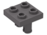 LEGO® Brick: Plate 2 x 2 with 2 Pins 15092 | Color: Dark Stone Grey