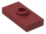 LEGO® Brick: Plate 1 x 2 with Groove with 1 Centre Stud, without Understud 15573 | Color: New Dark Red