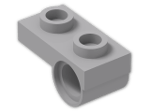 LEGO® Brick: Plate 1 x 2 with Offset Peghole on Underside 18677 | Color: Medium Stone Grey