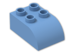 LEGO® Stein: Duplo Brick 2 x 3 with Curved Top 2302 | Farbe: Medium Blue