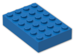 LEGO® Stein: Brick 4 x 6 2356 | Farbe: Bright Blue