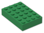 LEGO® Brick: Brick 4 x 6 2356 | Color: Dark Green