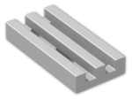 LEGO® Brick: Tile 1 x 2 Grille with Groove 2412b | Color: Silver flip/flop
