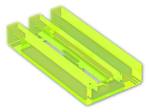 LEGO® Brick: Tile 1 x 2 Grille with Groove 2412b | Color: Transparent Fluorescent Green