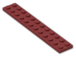 LEGO® Brick: Plate 2 x 12 2445 | Color: New Dark Red