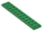 LEGO® Stein: Plate 2 x 12 2445 | Farbe: Dark Green
