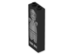 LEGO® Stein: Brick 1 x 2 x 5 with SW Han Solo Carbonite Pattern 2454ps5 | Farbe: Black