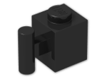 LEGO® Brick: Brick 1 x 1 with Handle 2921 | Color: Black