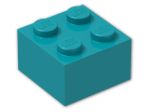 LEGO® Brick: Brick 2 x 2 3003 | Color: Bright Bluish Green