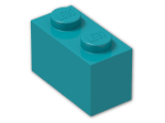 LEGO® Brick: Brick 1 x 2 3004 | Color: Bright Bluish Green