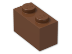LEGO® Brick: Brick 1 x 2 3004 | Color: Reddish Brown