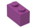 LEGO® Brick: Brick 1 x 2 3004 | Color: Bright Reddish Lilac