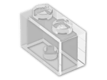 LEGO® Brick: Brick 1 x 2 3004 | Color: Transparent