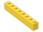 LEGO® Stein: Brick 1 x 8 3008 | Farbe: Bright Yellow