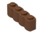 LEGO® Brick: Brick 1 x 4 Log 30137 | Color: Reddish Brown