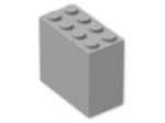 LEGO® Brick: Brick 2 x 4 x 3 30144 | Color: Medium Stone Grey