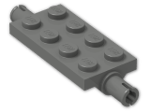 LEGO® Brick: Plate 2 x 4 with Pins 30157 | Color: Dark Grey