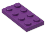 LEGO® Brick: Plate 2 x 4 3020 | Color: Bright Violet