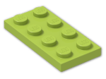 LEGO® Stein: Plate 2 x 4 3020 | Farbe: Bright Yellowish Green