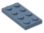 LEGO® Brick: Plate 2 x 4 3020 | Color: Sand Blue