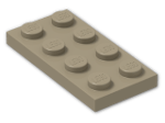 LEGO® Brick: Plate 2 x 4 3020 | Color: Sand Yellow