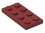 LEGO® Stein: Plate 2 x 4 3020 | Farbe: New Dark Red