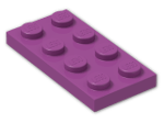 LEGO® Brick: Plate 2 x 4 3020 | Color: Bright Reddish Lilac