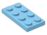 LEGO® Stein: Plate 2 x 4 3020 | Farbe: Dove Blue