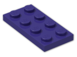 LEGO® Brick: Plate 2 x 4 3020 | Color: Medium Lilac