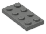 LEGO® Brick: Plate 2 x 4 3020 | Color: Dark Grey