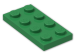 LEGO® Stein: Plate 2 x 4 3020 | Farbe: Dark Green