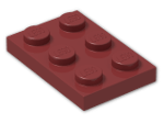 LEGO® Brick: Plate 2 x 3 3021 | Color: New Dark Red