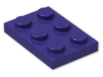 LEGO® Brick: Plate 2 x 3 3021 | Color: Medium Lilac