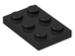 LEGO® Brick: Plate 2 x 3 3021 | Color: Black