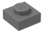 LEGO® Brick: Plate 1 x 1 3024 | Color: Dark Grey