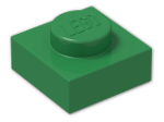 LEGO® Brick: Plate 1 x 1 3024 | Color: Dark Green