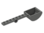 LEGO® Stein: Plate 1 x 8 with Hole and Bucket 30275 | Farbe: Dark Grey