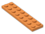 LEGO® Brick: Plate 2 x 8 3034 | Color: Bright Orange
