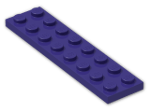 LEGO® Brick: Plate 2 x 8 3034 | Color: Medium Lilac