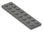 LEGO® Brick: Plate 2 x 8 3034 | Color: Dark Grey