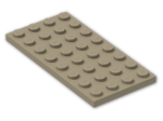 LEGO® Brick: Plate 4 x 8 3035 | Color: Sand Yellow