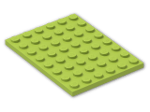 LEGO® Brick: Plate 6 x 8 3036 | Color: Bright Yellowish Green