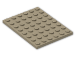 LEGO® Brick: Plate 6 x 8 3036 | Color: Sand Yellow