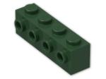 LEGO® Brick: Brick 1 x 4 with Studs on Side 30414 | Color: Earth Green