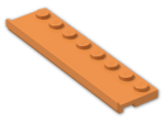 LEGO® Brick: Plate 2 x 8 with Door Rail 30586 | Color: Bright Orange