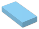 LEGO® Brick: Tile 1 x 2 with Groove 3069b | Color: Dove Blue
