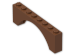 LEGO® Brick: Arch 1 x 8 x 2 3308 | Color: Reddish Brown